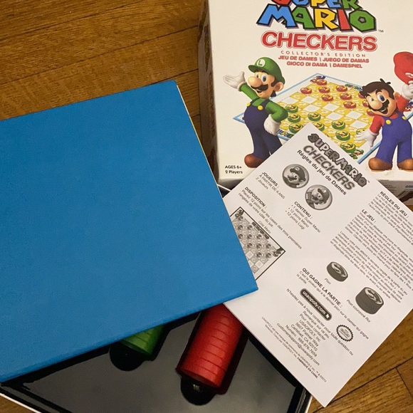 Super Mario Checkers Collector Edition Board Game Anime Nintendo Kawaii Brother - Picture 3 of 7
